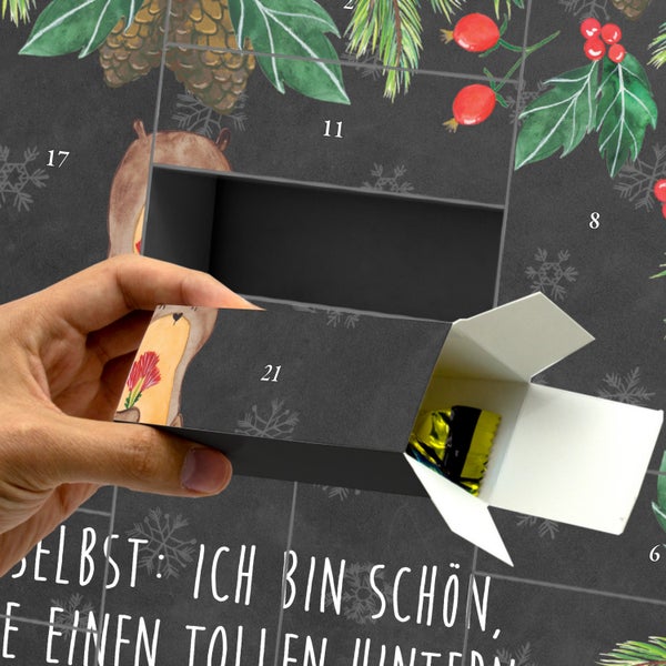 Mr. & Mrs. Panda Befüllbarer Adventskalender Otter Blumenstrauß - Schwarz
