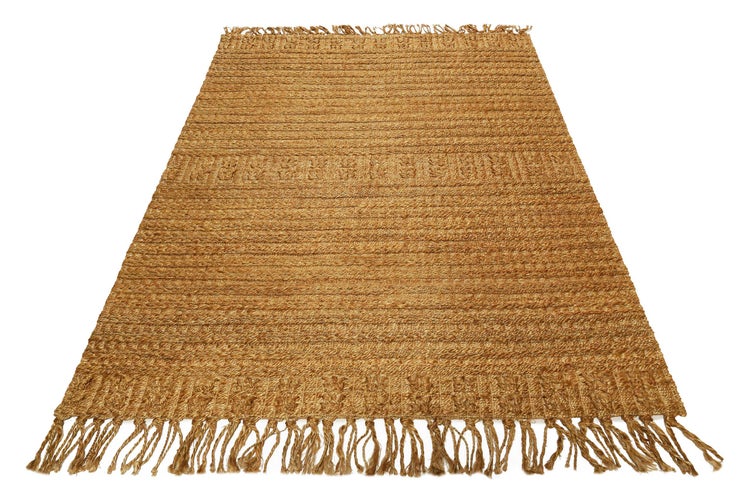 Nachhaltiger Teppich Naturfarben aus Jute Marseille Green Looop 80x150 cm