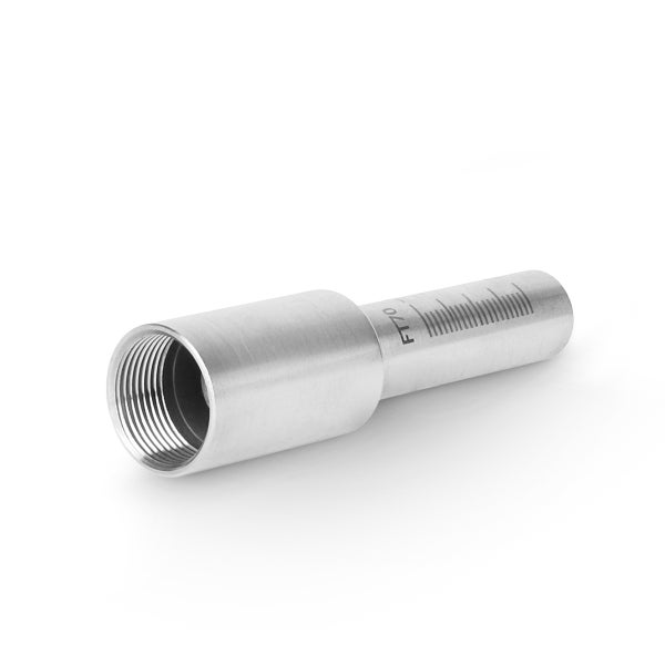Metall-Adapter mit Innengewinde und Skala, Kennzeichnung FT70.