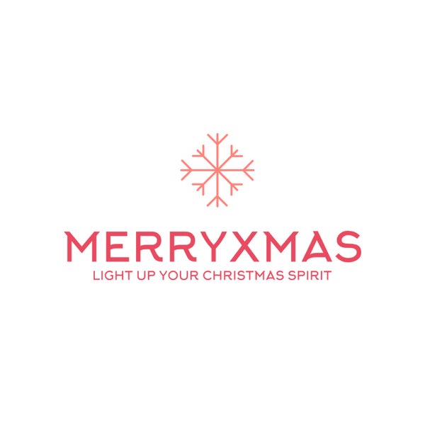 MerryXmas Schriftzug mit Schneeflocke