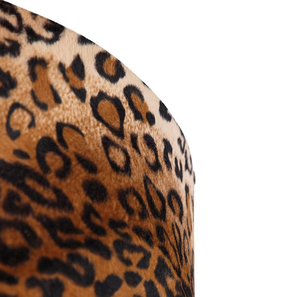 Velours Lampenschirm Leopard Design 50/50/25 Gold innen