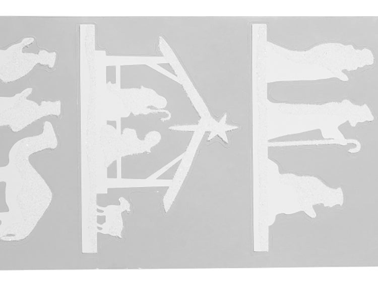 Fensteraufkleber Weihnachtskrippe 49 cm