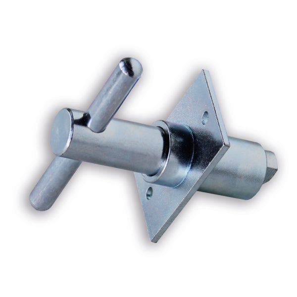 Metallriegel mit Griff und Montageplatte