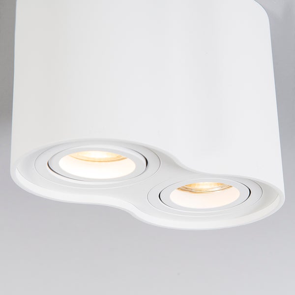 Doppelte weiße Deckenleuchte