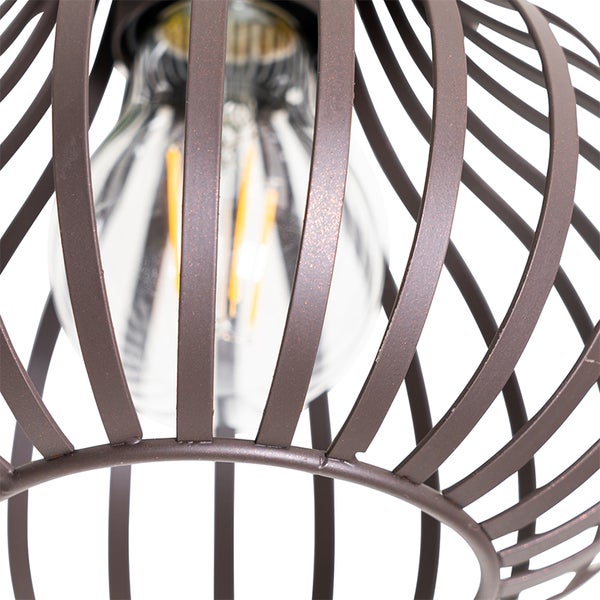 Metall-Hängelampe mit Glühbirne