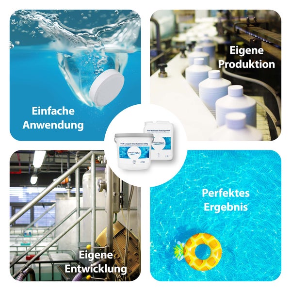 Fresh-Pool Profi Schnell Chlor Granulat, 56% Aktivchlor, 5 kg incl.<br />Dosierbecher - Pool Chlor Granulat | Clorgranulatpool 5kg |<br />Chlorgranulat für Pool | Chlor Pool | Clorgranulatpool