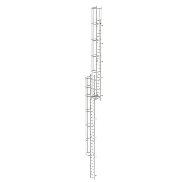 MUNK ortsfeste Steigleitern Edelstahl, 15,12m SH