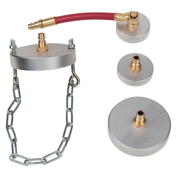 Kühlmittel-Druckprüfgerät mit Kette und Adapter