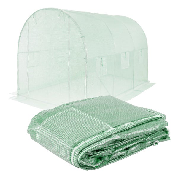 Tunnelgewächshaus mit Folienabdeckung