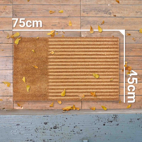 Fußmatte aus Kokosfaser mit den Maßen 75 mal 45 Zentimeter