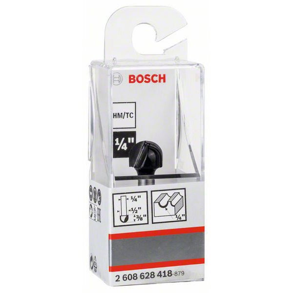 Bosch Hohlkehlfräser 1/4 R1 6,3 mm Ø 12,7 mm L 9,2 mm G 40 mm - 2608628418