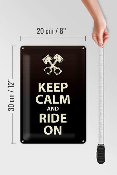 Blechschild Spruch 20x30cm Keep calm and ride on