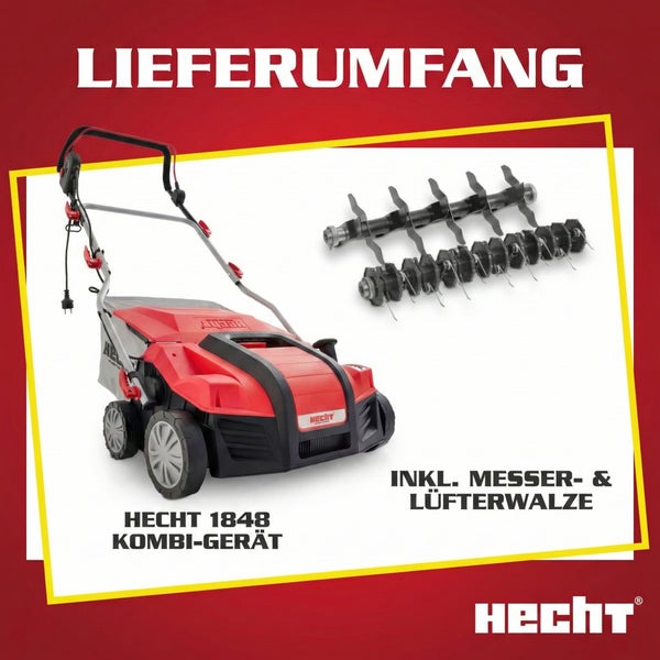 Hecht 1848 Kombi-Gerät inklusive Messer- und Lüfterwalze