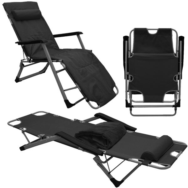 AMANKA 178x65 Relaxliege Garten Liegestuhl Klappbar - Gartenstuhl mit Liegefunktion - Sonnenliege Faltbar - Campingliege Leicht - Gartenliege Wetterfest - Mobile Strandliege Relaxsessel Outdoor Liege