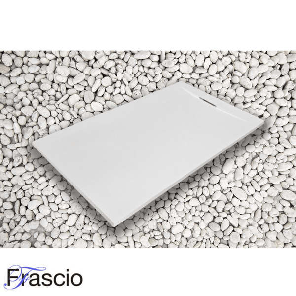 Duschwanne 155X70 cm WEISS Vulcano Line PLUS aus Harz und Marmorpulver mit Seitengitter AUS MARMORESINA - FRASCIO