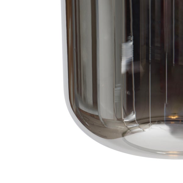 Detailaufnahme einer transparenten Glaslampe