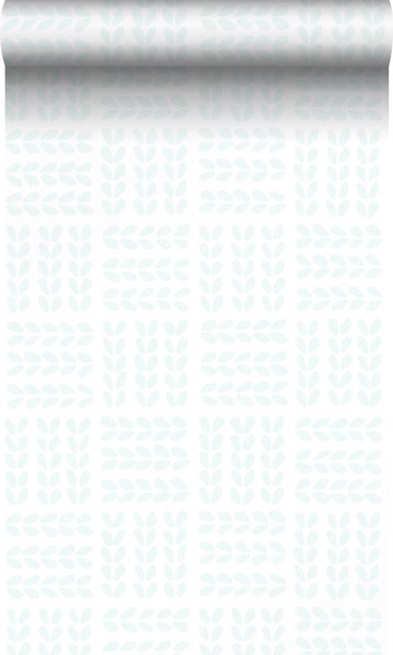Origin Wallcoverings Tapete Blätter Weiß und Mintgrün - 53 cm x 10.05 m - 347499
