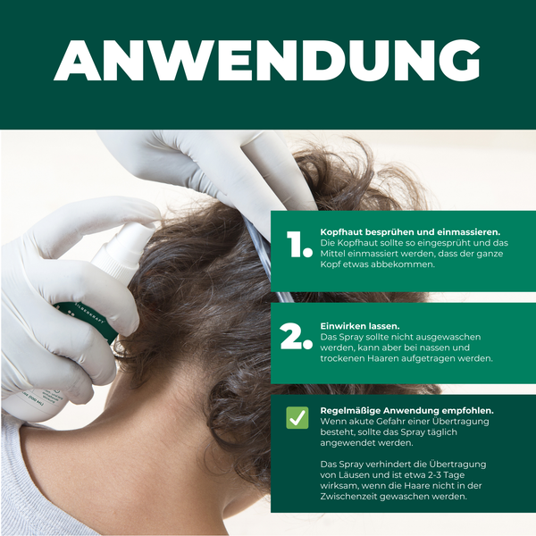 Silberkraft Kopfläusespray 100 ml, Effektiver Läuseschutz für Kopfhaut und Haare, Läuse zuverlässig vorbeugen, Läuseabwehr für Kinder geeignet