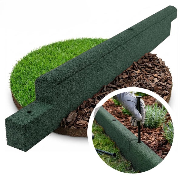 Gartenbegrenzung aus Gummi zur Rasen- und Beetabgrenzung