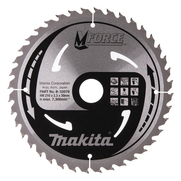 Makita Sägeblatt für Holz, 210 x 2,3 x 30 Millimeter