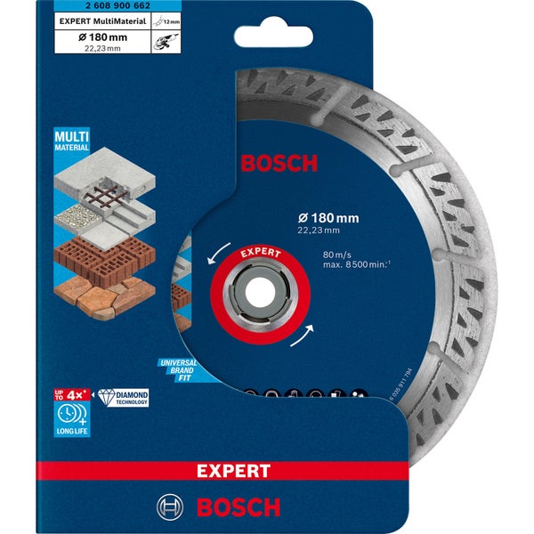 Bosch Expert Multi Material Trennscheibe mit 180 Millimeter Durchmesser