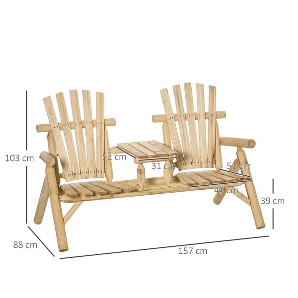 Produktdetails eines Holzmöbelstücks mit stabiler Struktur, komfortabler Armlehne, ergonomischer Rückenlehne und Lamellendesign.