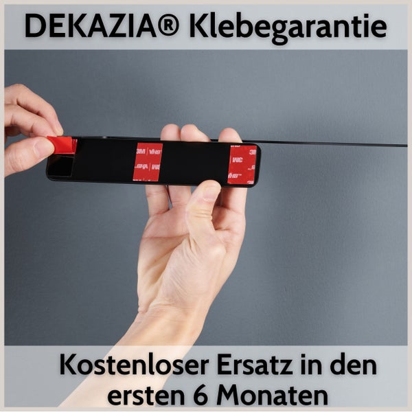 DEKAZIA® Küchenrollenhalter schwarz | Küchenrollenhalter ohne Bohren Küchenrollenhalter Wand Küchenpapierhalter Halter Küchenrolle Papierrollenhalter Küchenrollenhalter Edelstahl Kuchenrollenhalterung