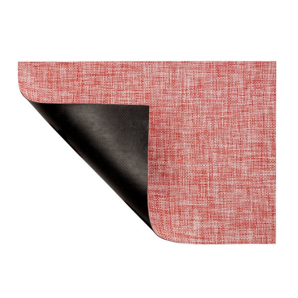 Rechteckige Fussmatte mit Textilstruktur und rutschfester Rückseite