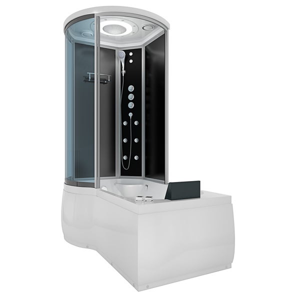 Whirlpool Wanne Duschkabine sw K55-R33-WP 100x170