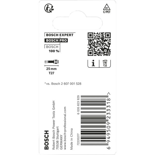 Bosch PRO Torx Impact Bit T27 25 mm 2-tlg. - 2608522476