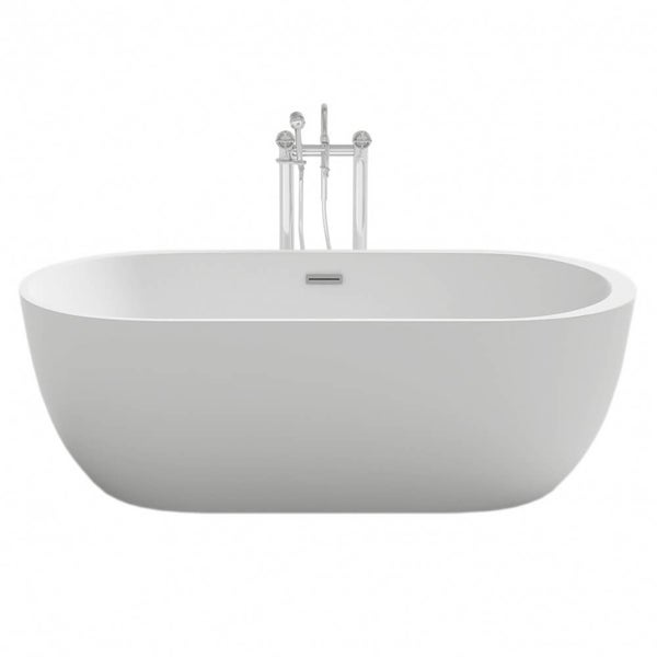 Home Deluxe - freistehende Badewanne - CODO, Weiß - Maße: ca. 170 x 80 x 58 cm - Füllmenge: 204 Liter, inkl. Überlaufschutz, Siphon und Verschluss I Spa, für 2 Personen