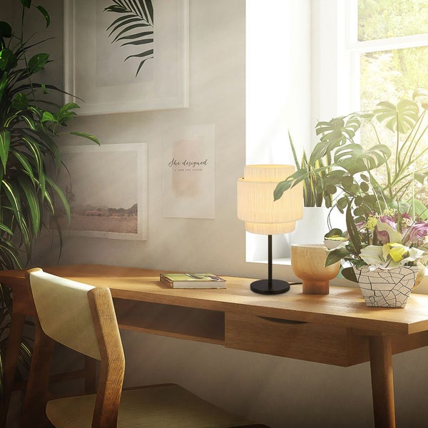 FULFILMENT ONLY table lamp, black / nature, 1xE27/max. 10W excl.