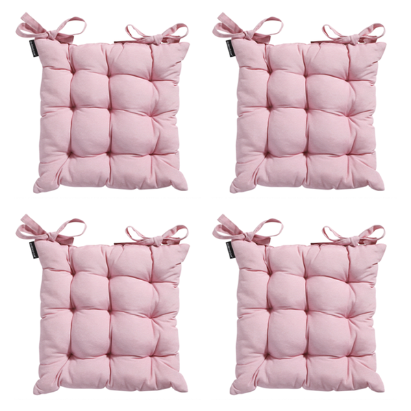 Sitzkissen Tuscany Panama zartrosa - Ca. 46x46 cm - 4er-Set