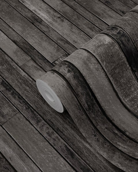 Tapete mit Holzplankenmuster