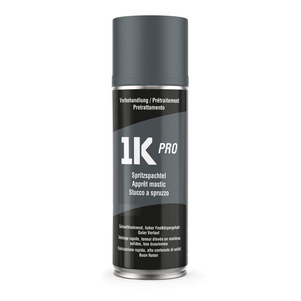 1K PRO COLORS Spraydose 400ml Spritzspachtel grau matt