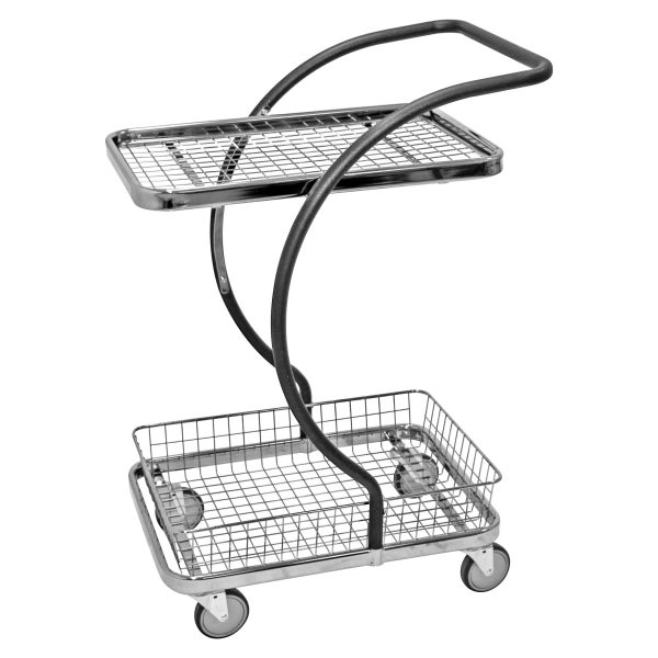 Servierwagen mit zwei Ablageflächen aus Metall