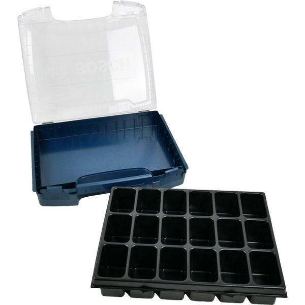 Bosch Sortimentskasten mit transparentem Deckel und schwarzem Einsatz