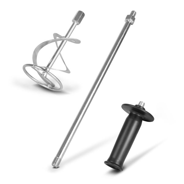 Mörtelrührer mit Rührstab und Handgriff