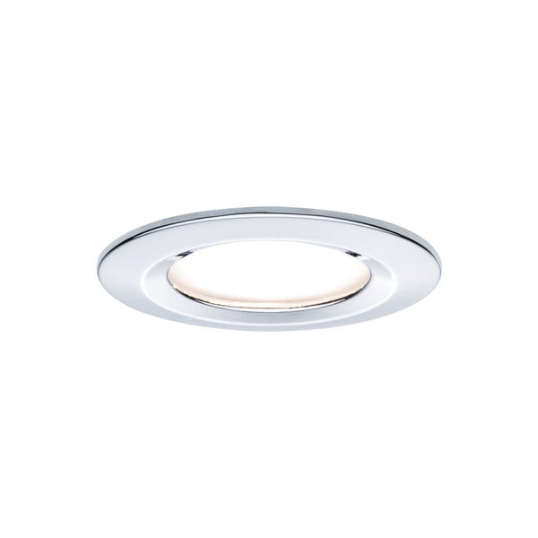 LED Einbauleuchte Nova Basisset starr IP44 rund 78mm GU10 3x6,5W 3x460lm 230V 2700K Chrom