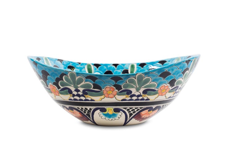 Dekorative Keramikschale mit floralem Muster