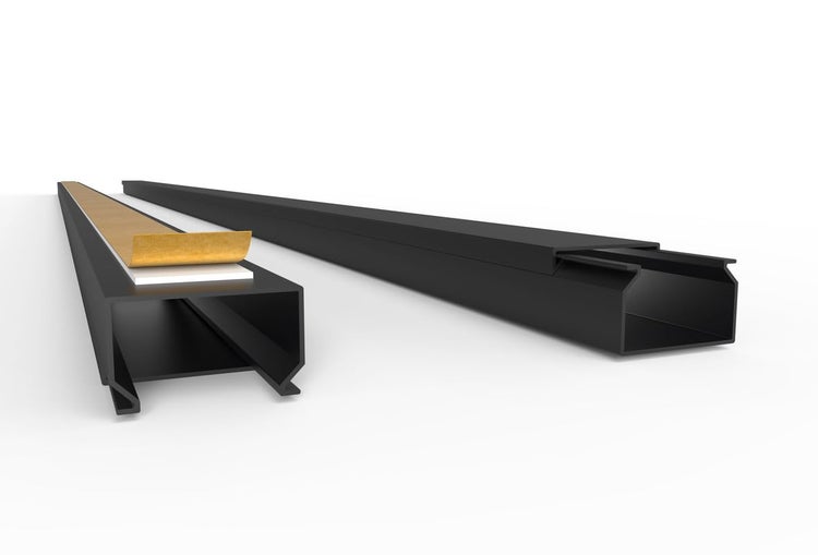 CILSON WDK2516SS Art.-Nr. 6700150.2.10 Kabelkanal Selbstklebend 25x16mm 20m, Schwarz - 10 Stück 2 m / 2000 mm, Breite und Flache Kabelabdeckung, Einfaches Zuschneiden