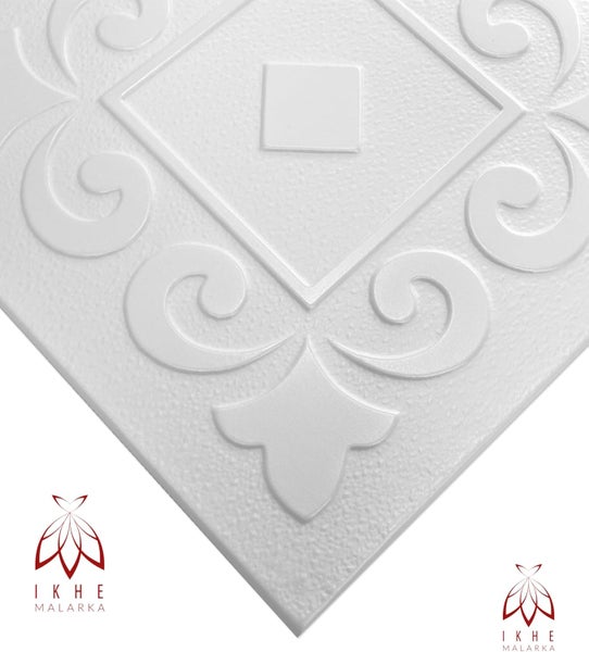Paneelen aus reines Polystyrol XPS Styropor Deckenpaneelen Wandpaneelen 3mm dick - 50x50cm 0,25m² 0842