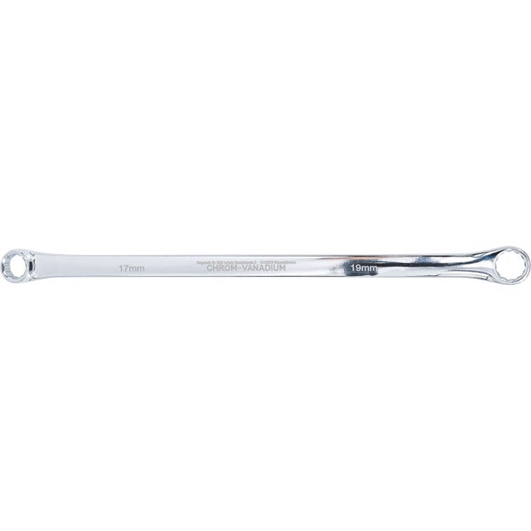 BGS Doppel-Ringschlüssel extra lang SW 17 x 19 mm - 1186-17x19