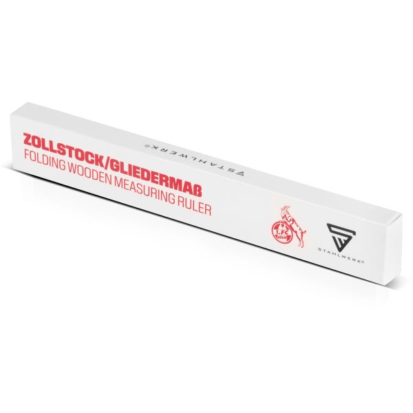 STAHLWERK Zollstock 1. FC Köln Edition 3er Set 2 m Meterstab Gliedermaßstab