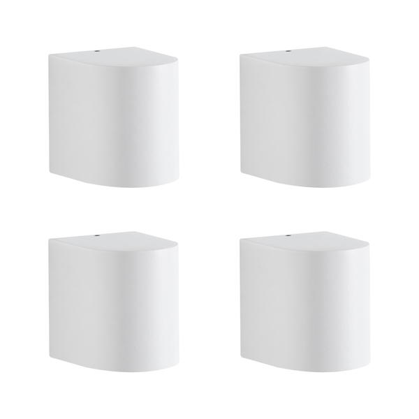 Vierer-Set moderne Wandleuchten mit abgerundeter, halbrunder Form, minimalistisches Design für die Wandmontage.