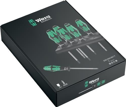 Wera 334/355/6 Rack Schraubendrehersatz Kraftform Plus Lasertip + Rack - 105656