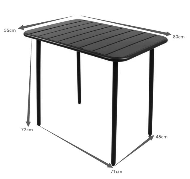 5 tlg. Bistroset Balkonset Gartenset Sumila 80x55