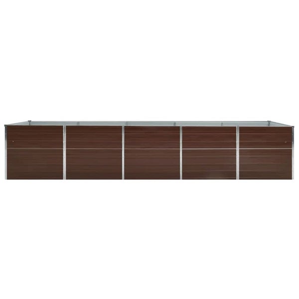 Hochbeet aus Metall mit Holzoptik