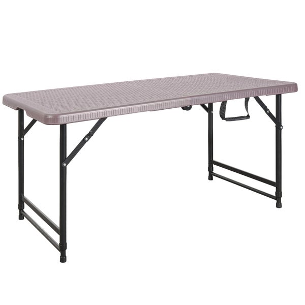 FLOORDIREKT Klapptisch Gartentisch Saga Wetterfest Höhenverstellbar 120 x 60 cm
