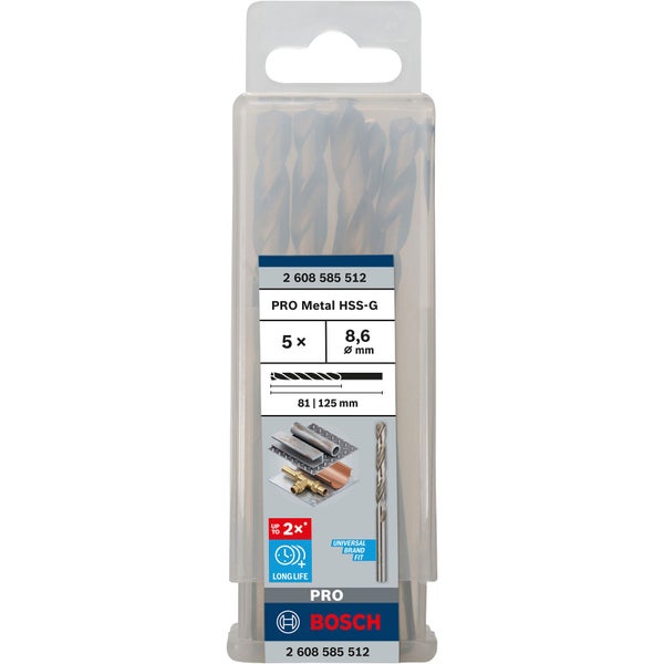 Informationen zu Bosch Expert, Bosch Pro, Umweltsiegel, erforderlicher Augenschutz, Barcode und Produktdetails.
